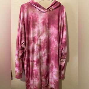 Women’s Torrid 5X pink tie-dye hoodie